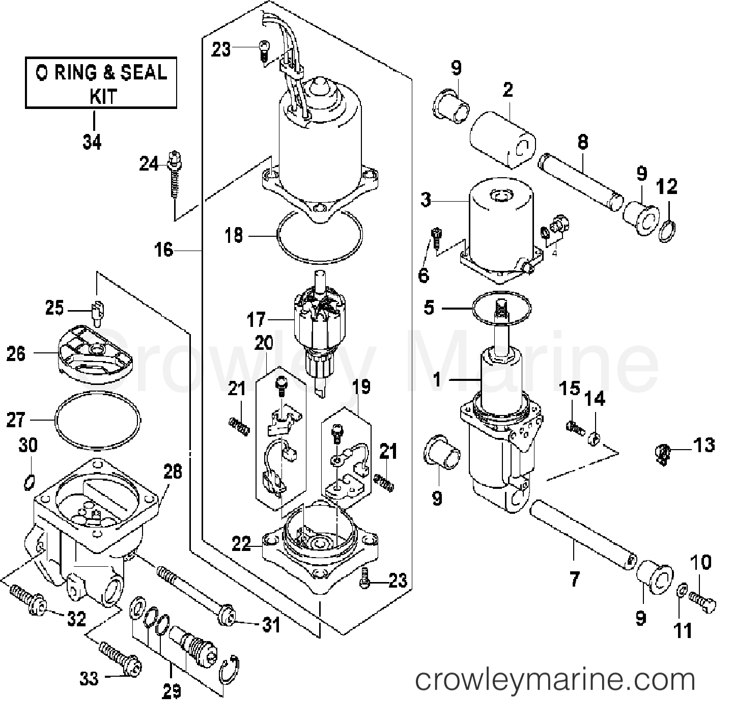 POWER TRIM/TILT HYDRAULIC - 2001 Evinrude Outboards 70 E70PL4SIA