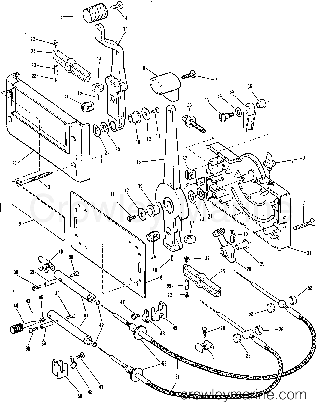 1972 Rigging Accessories - Remote Controls - REMOTE CONTROLS SINGLE MOTOR