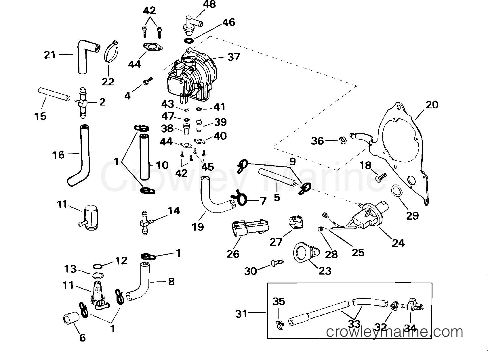 2000 Outboard 200 - J200WPXSSC - FUEL PUMP