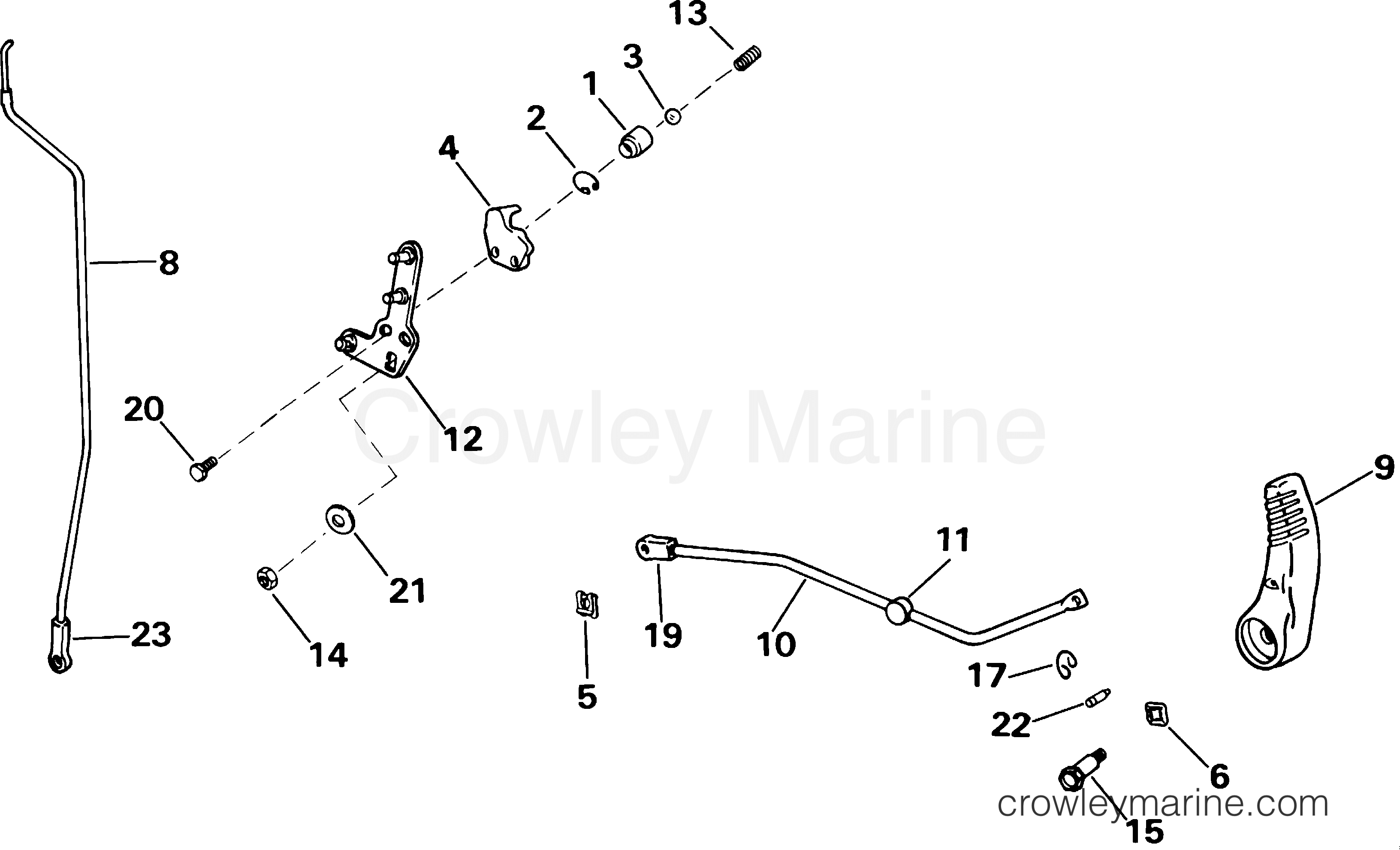 2001 Outboard 35 - BJ35EV3SIE - SHIFT LINKAGE