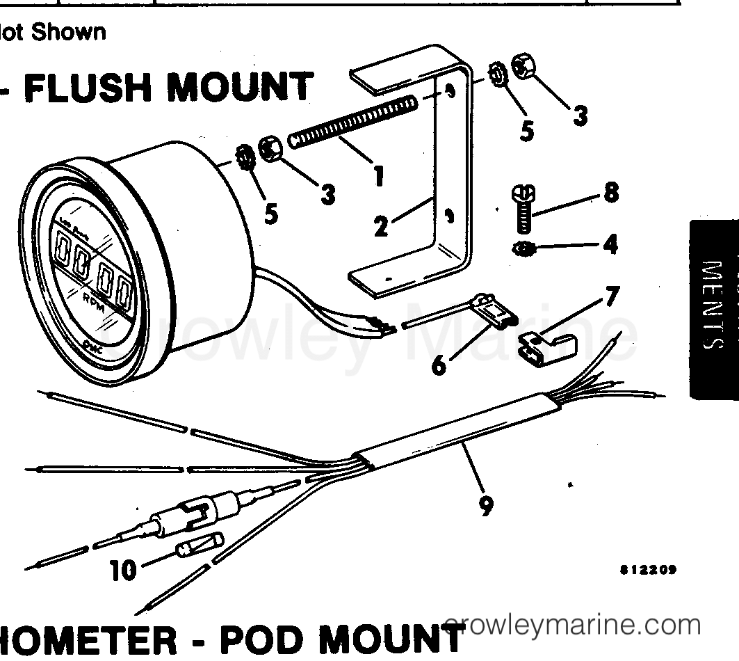 1981 Rigging Accessories - Instruments - QUARTACH DIGITAL TACHOMETER - FLUSH MOUNT