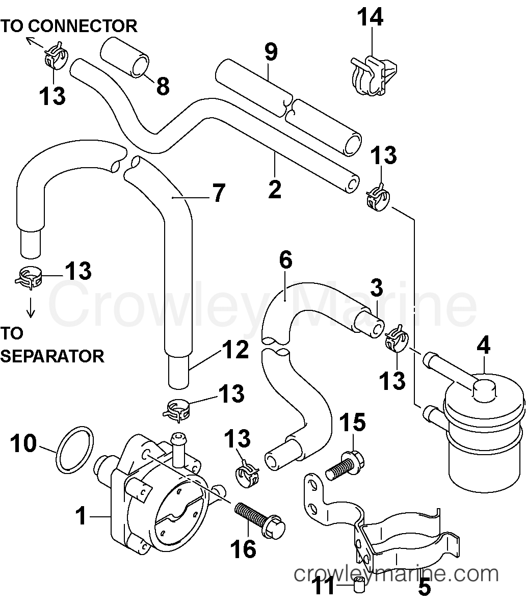 2004 Outboard 90 - J90PL4SRC - FUEL PUMP
