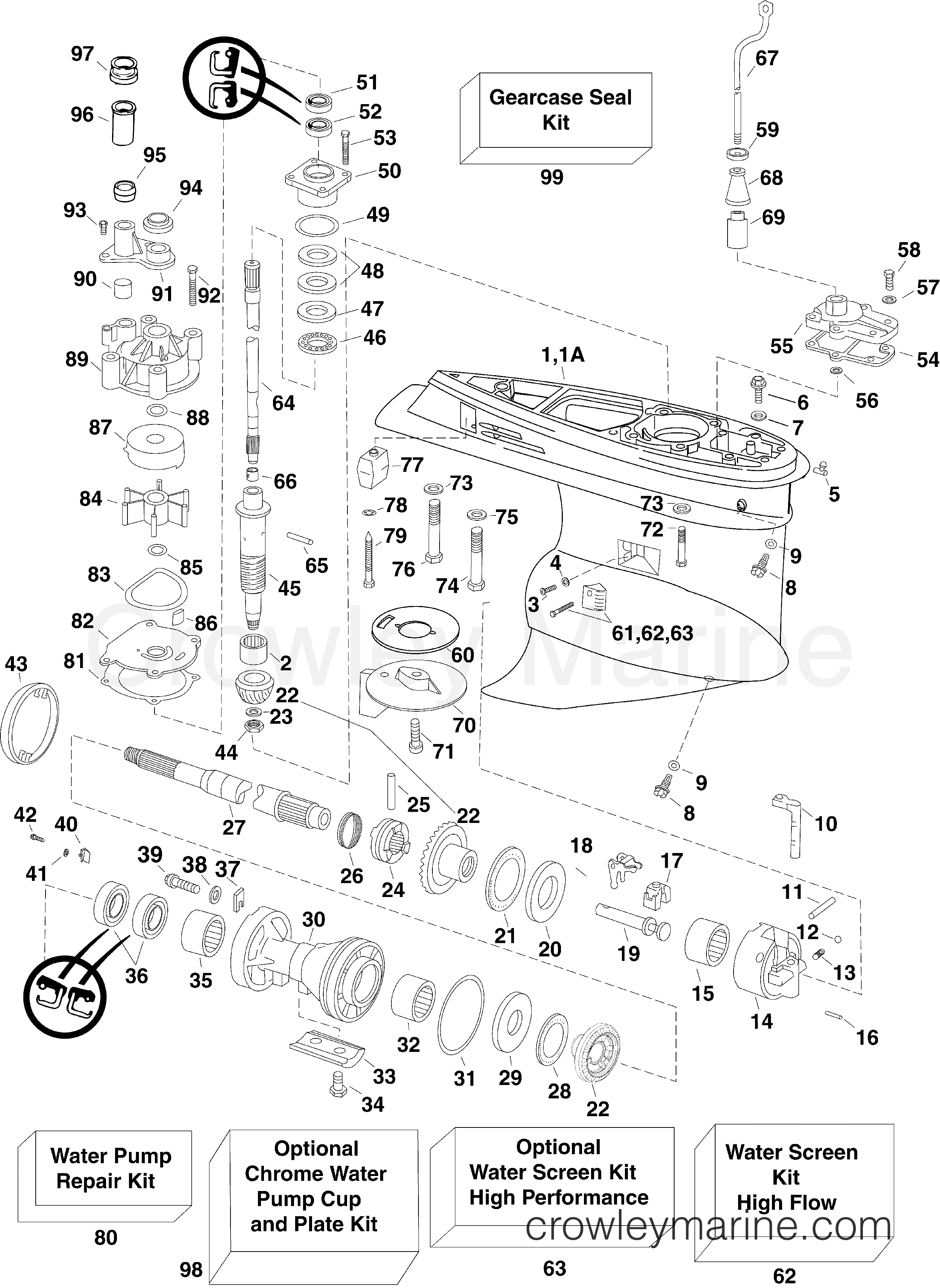 2007 Outboard 225 - E225DPLSUA - GEARCASE