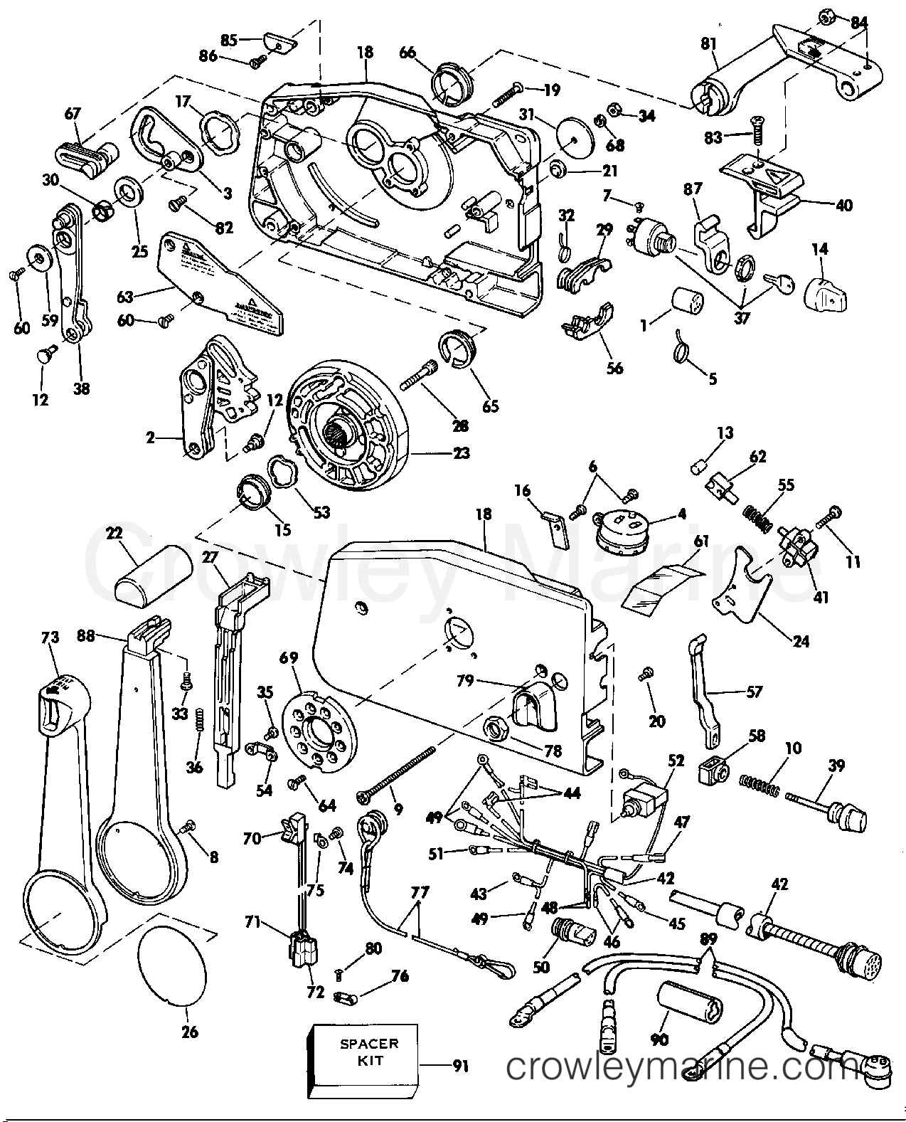1988 Outboard 50 - E50BECCS - REMOTE CONTROL