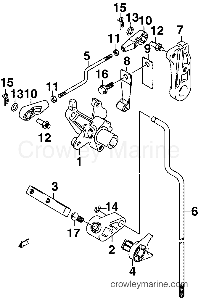 2005 Outboard 30 - J30TEL4SOC - SHIFT LINKAGE (PL MODELS)