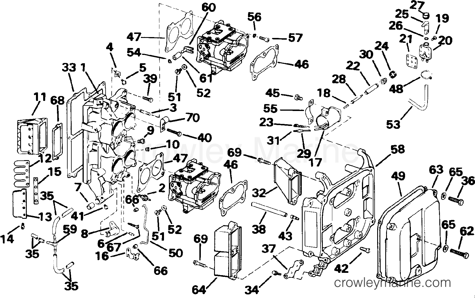1993 Johnson Outboards 115 - TJ115TLETS INTAKE MANIFOLD section