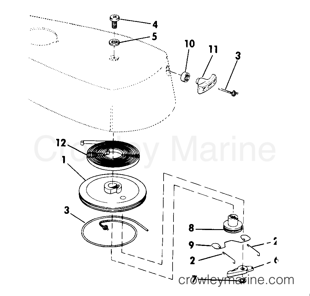 1984 Outboard 2 - J2RCRS - REWIND STARTER