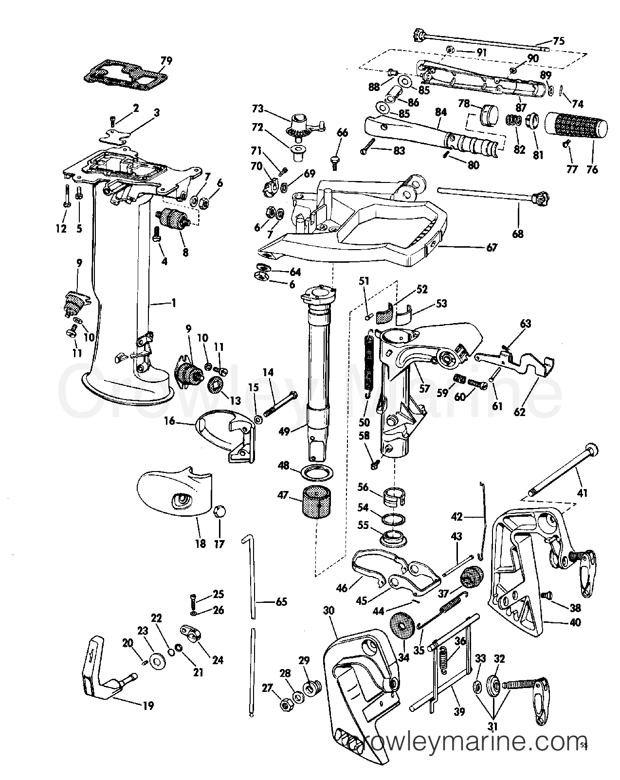 1968 Outboard 6 - CD-25A - LOWER UNIT GROUP