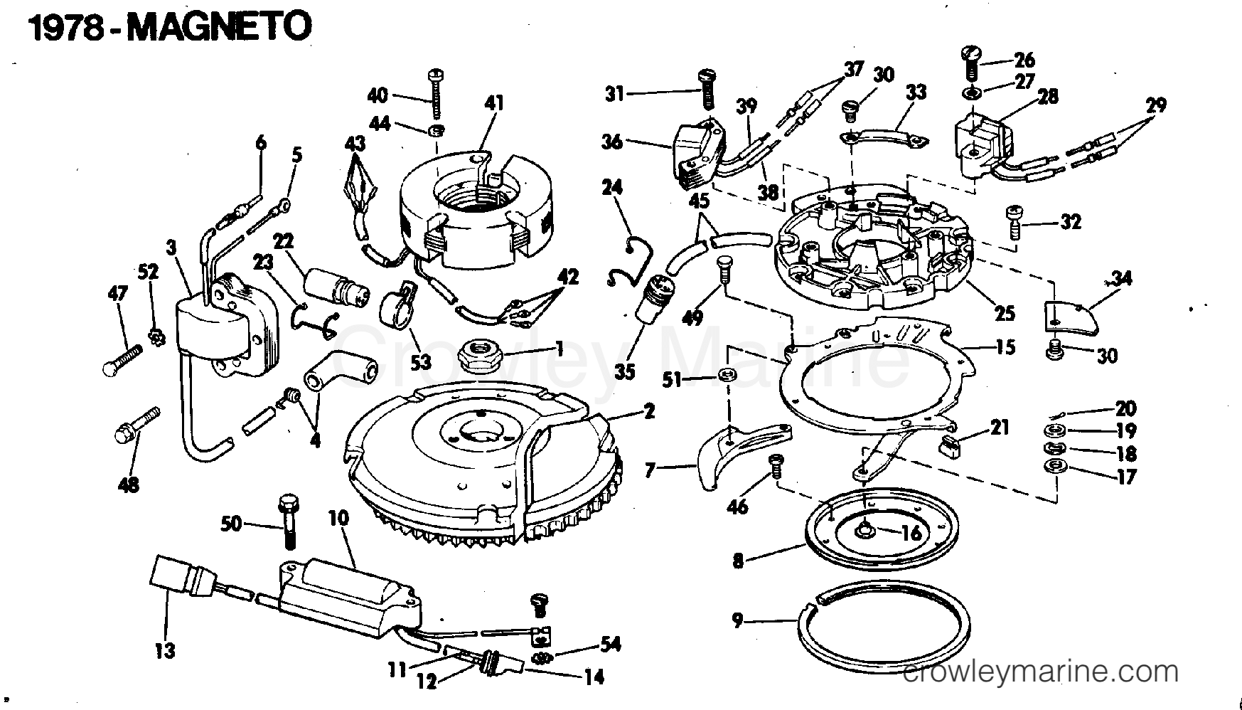 1978 Outboard 9.9 - 10E78M - MAGNETO