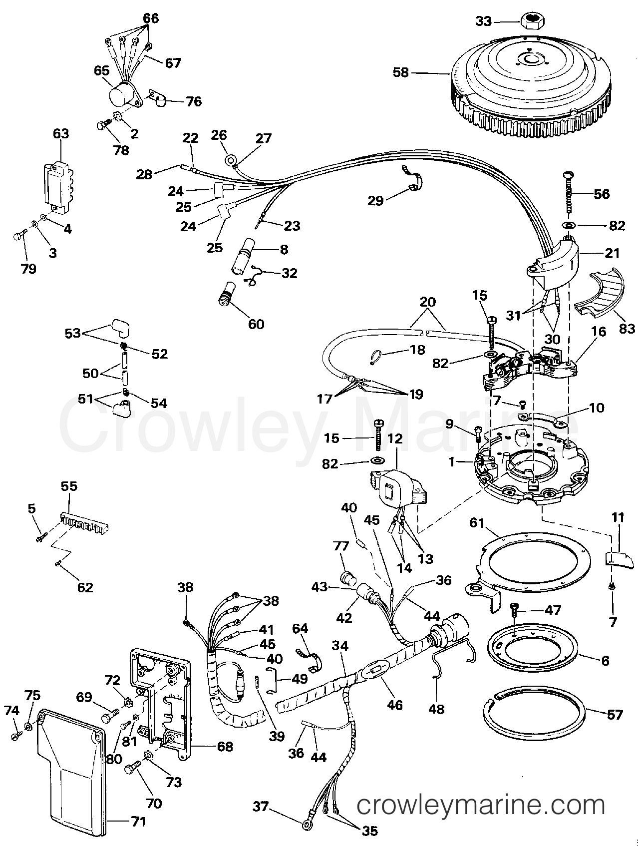1991 Outboard 48 - J48ESLEIM - IGNITION SYSTEM