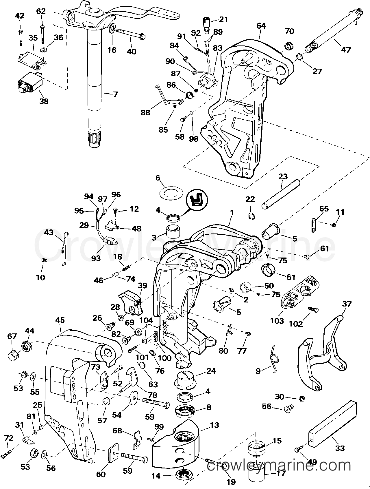 1991 Outboard 175 - VJ175TXEID - MIDSECTION