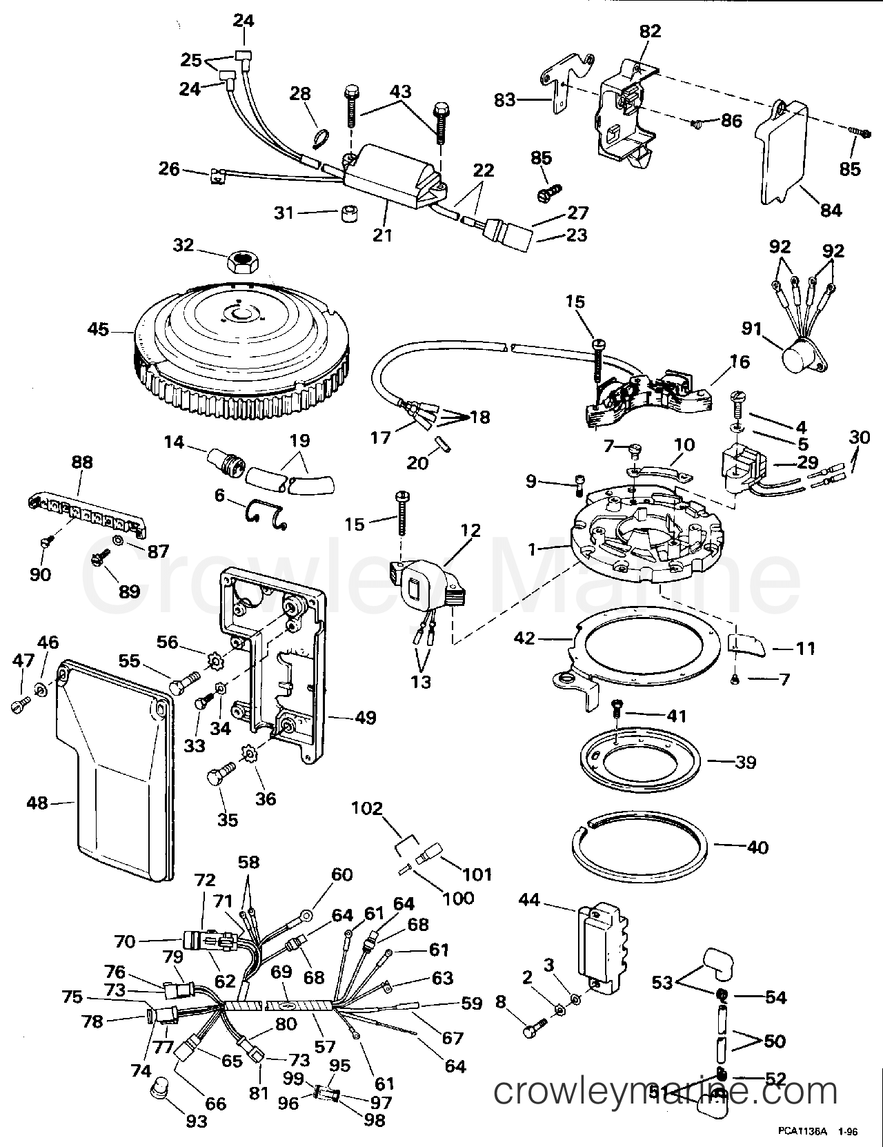 1996 Outboard 55 - HJ55WMLM - IGNITION SYSTEM