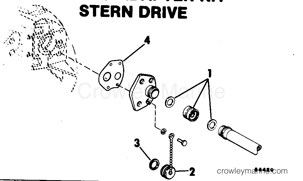 1978 Rigging OMC Stern Drive - All Models - FLUSHING ADAPTER KIT-STERN DRIVE