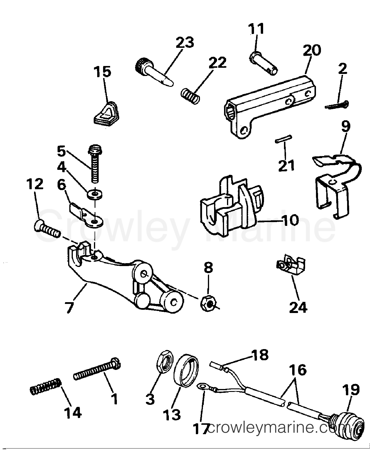 1989 Rigging Accessories - Remote Controls - REMOTE CONTROL ADAPTER KIT - 9.9, 15