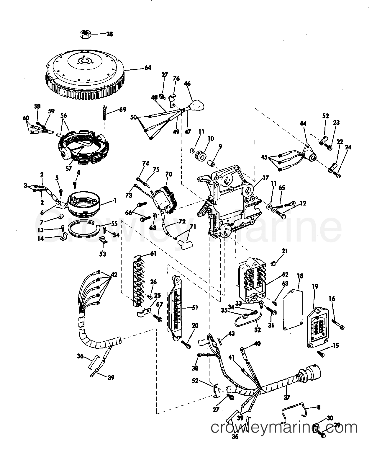 1971 Outboard 50 - 50173S - IGNITION SYSTEM