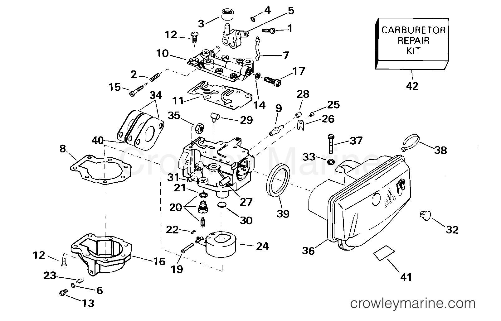 2000 Outboard 10 - J10RSSA - CARBURETOR
