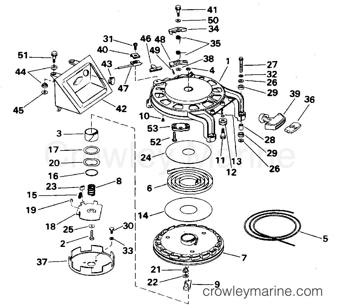 1996 Outboard 40 - J40TEEDS - REWIND STARTER
