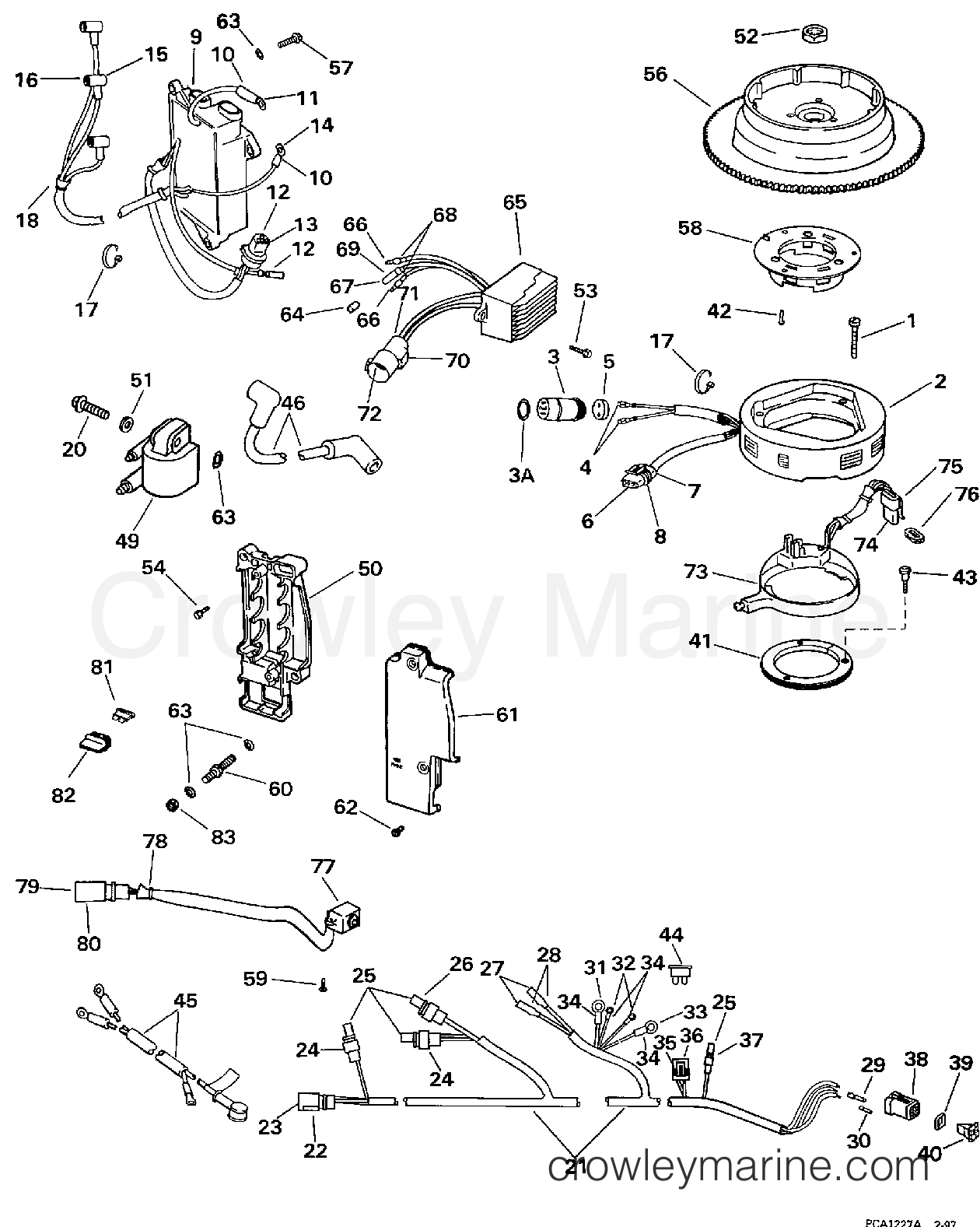 1997 Outboard 35 - J35RMLEUR - IGNITION SYSTEM - TE