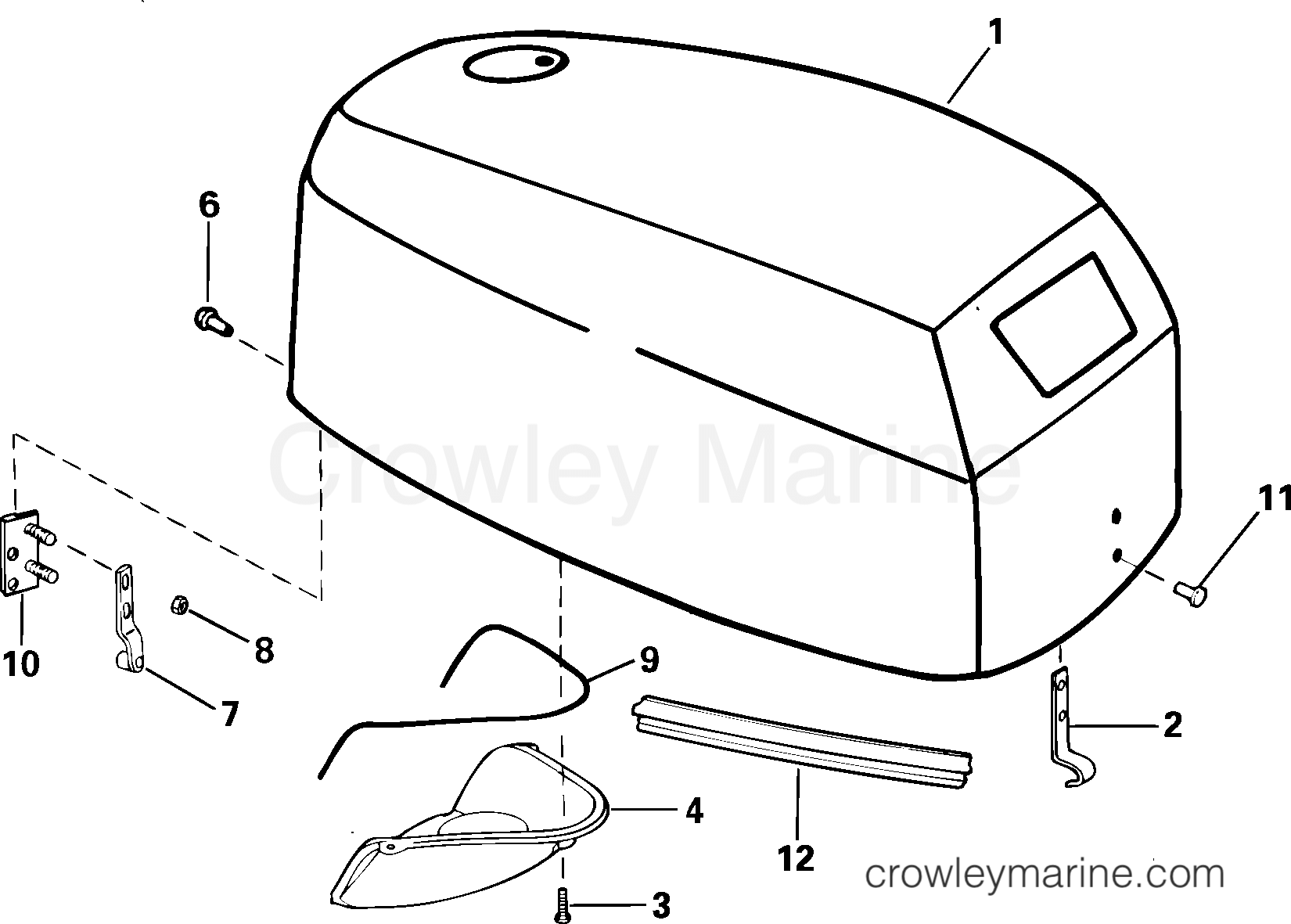 2004 Outboard 6 - J6R4SRC - ENGINE COVER