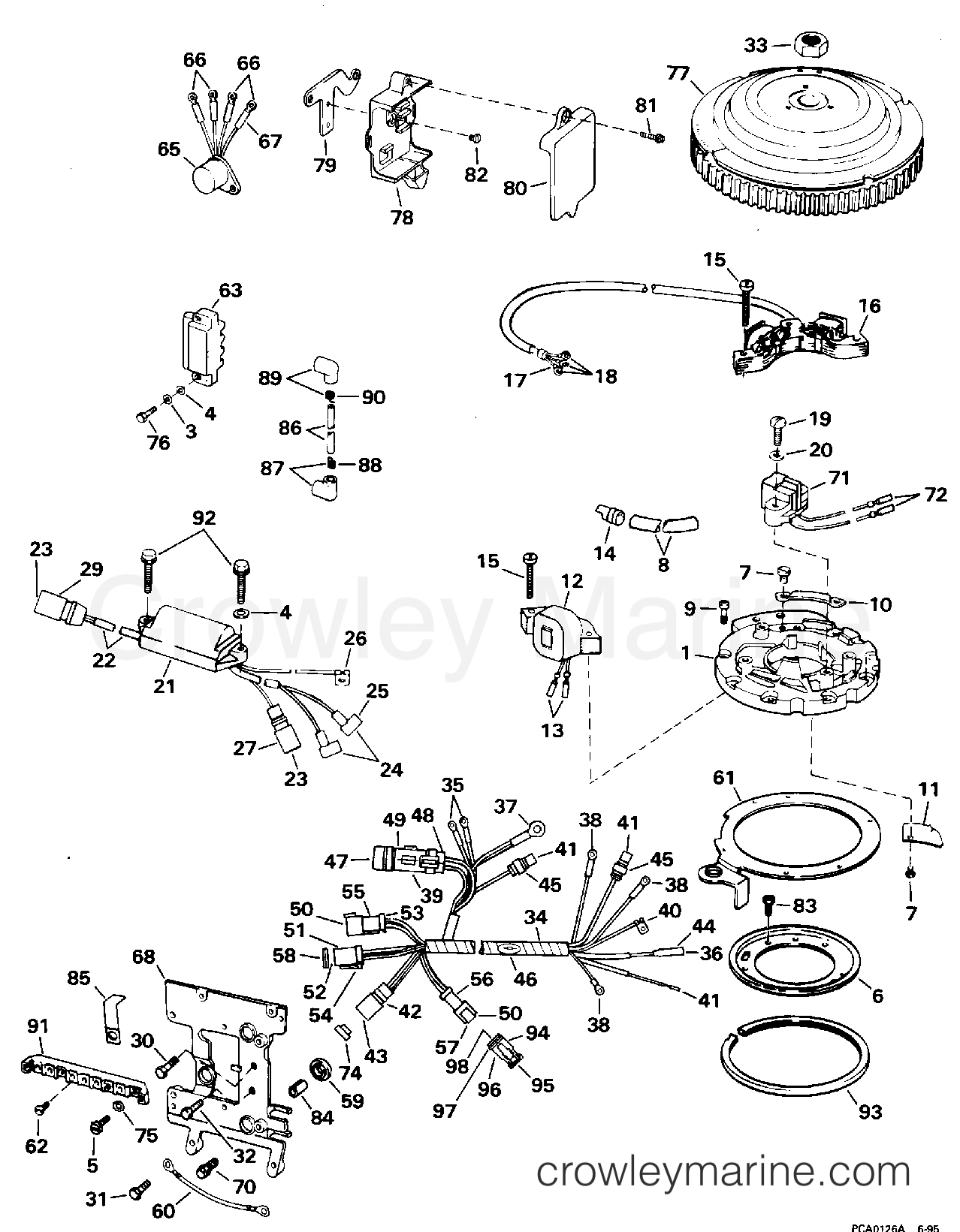 1996 Outboard 48 - E48ESLEDC - IGNITION SYSTEM
