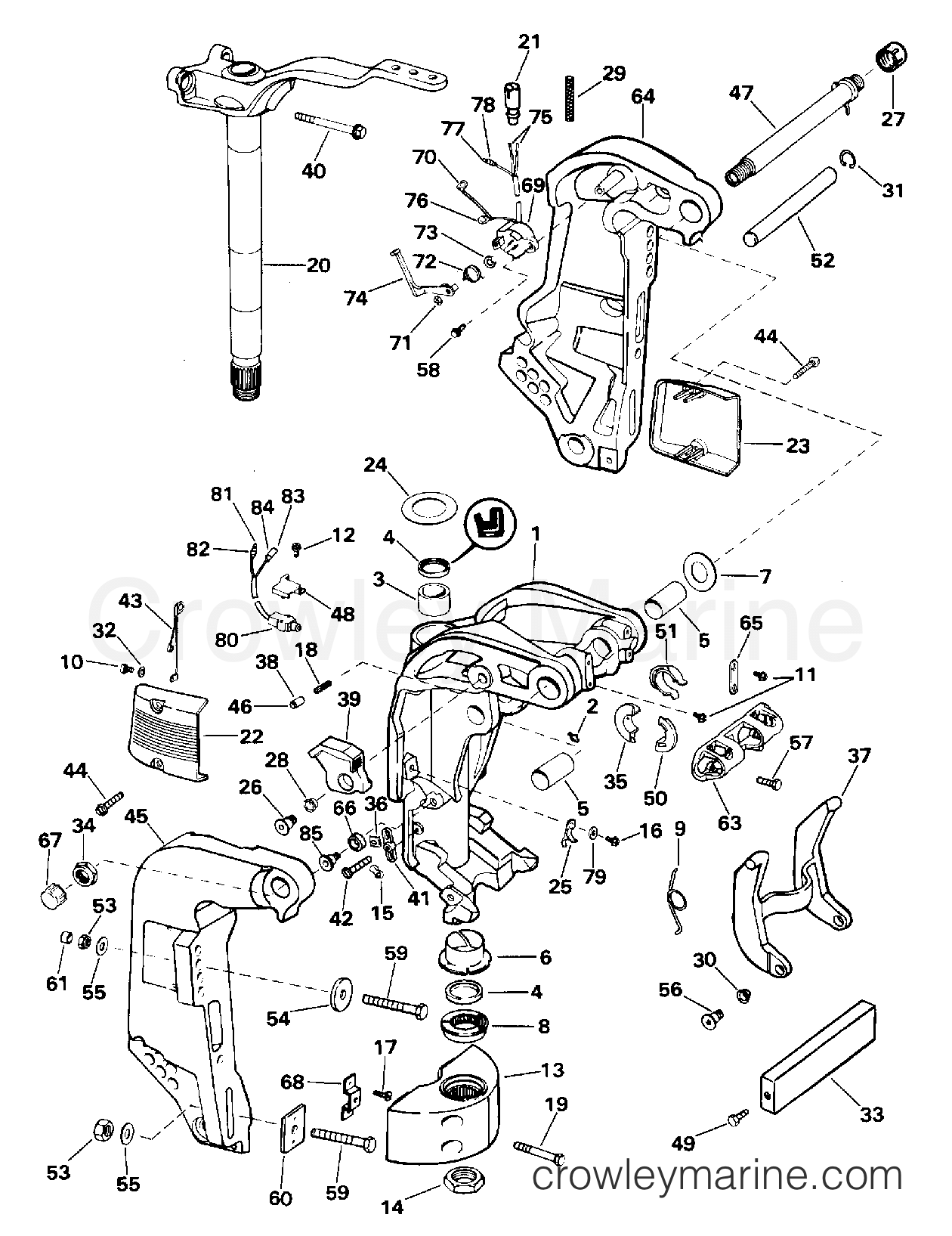 1996 Outboard 90 - BJ90ELEDR - MIDSECTION