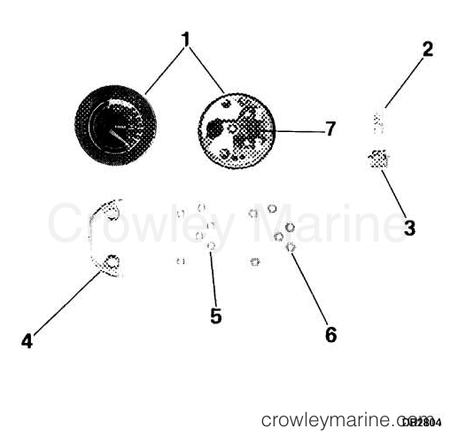 1990 Rigging OMC Sea Drive - All Models - TRIM/TILT GAUGE KIT