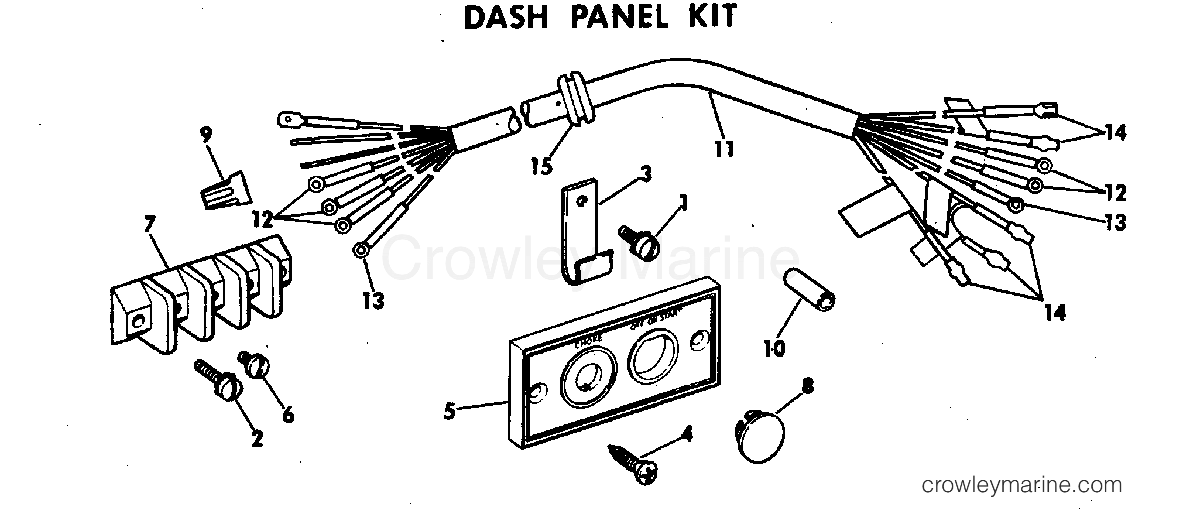 1972 Rigging Accessories - Electrical System - DASH PANEL KIT