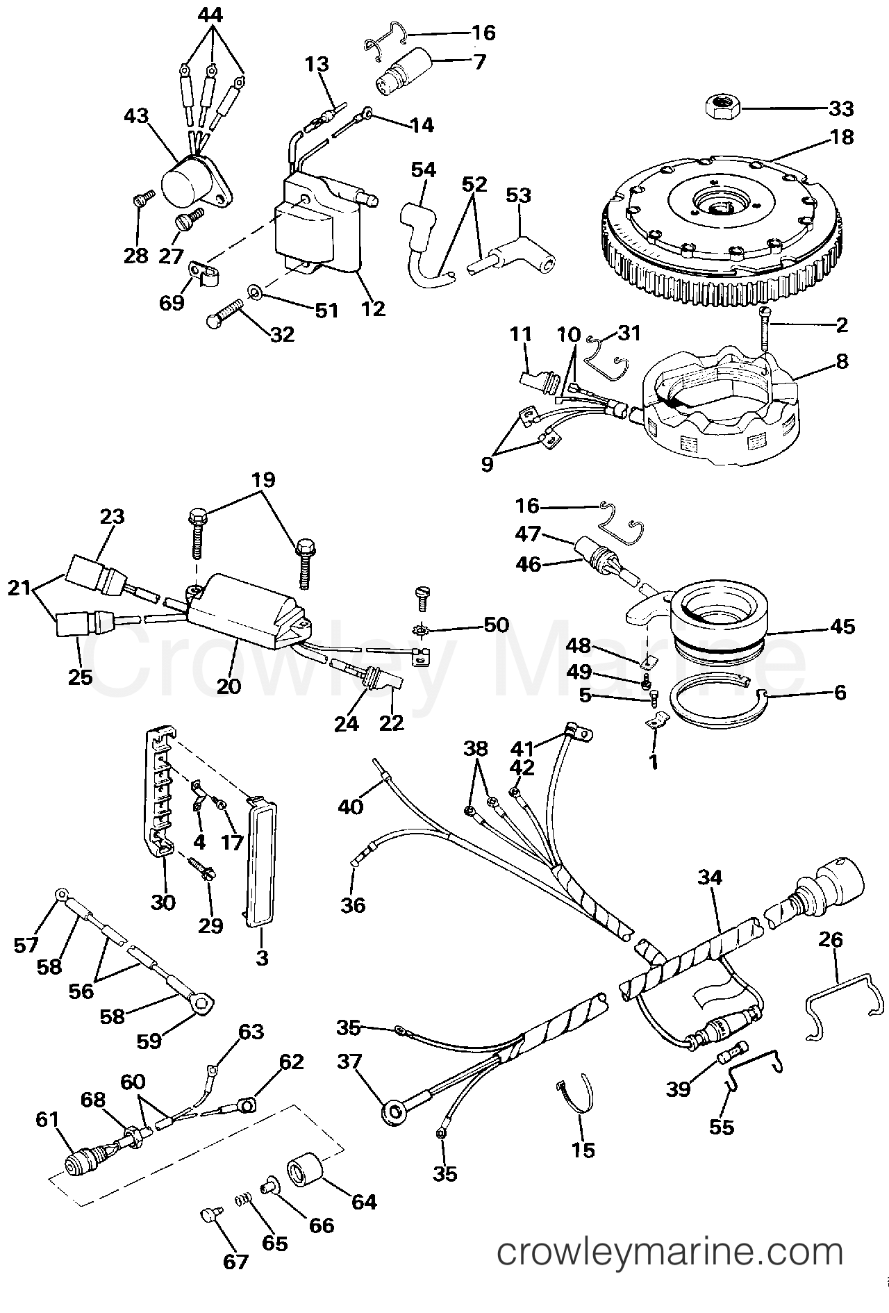1984 Outboard 65 - J65TELCRS - IGNITION SYSTEM
