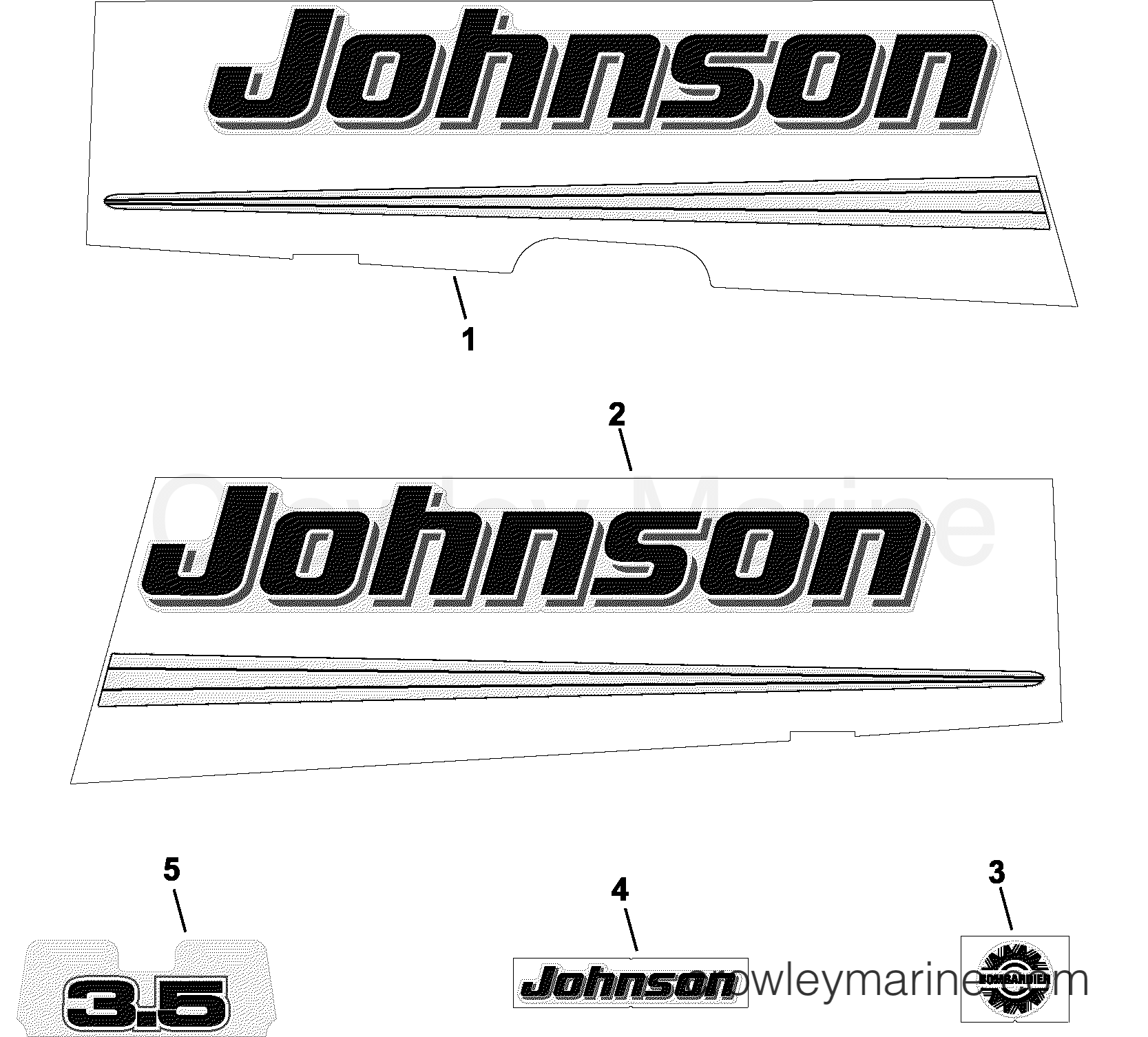 2003 Outboard 3.5 - J3RSTF - DECALS