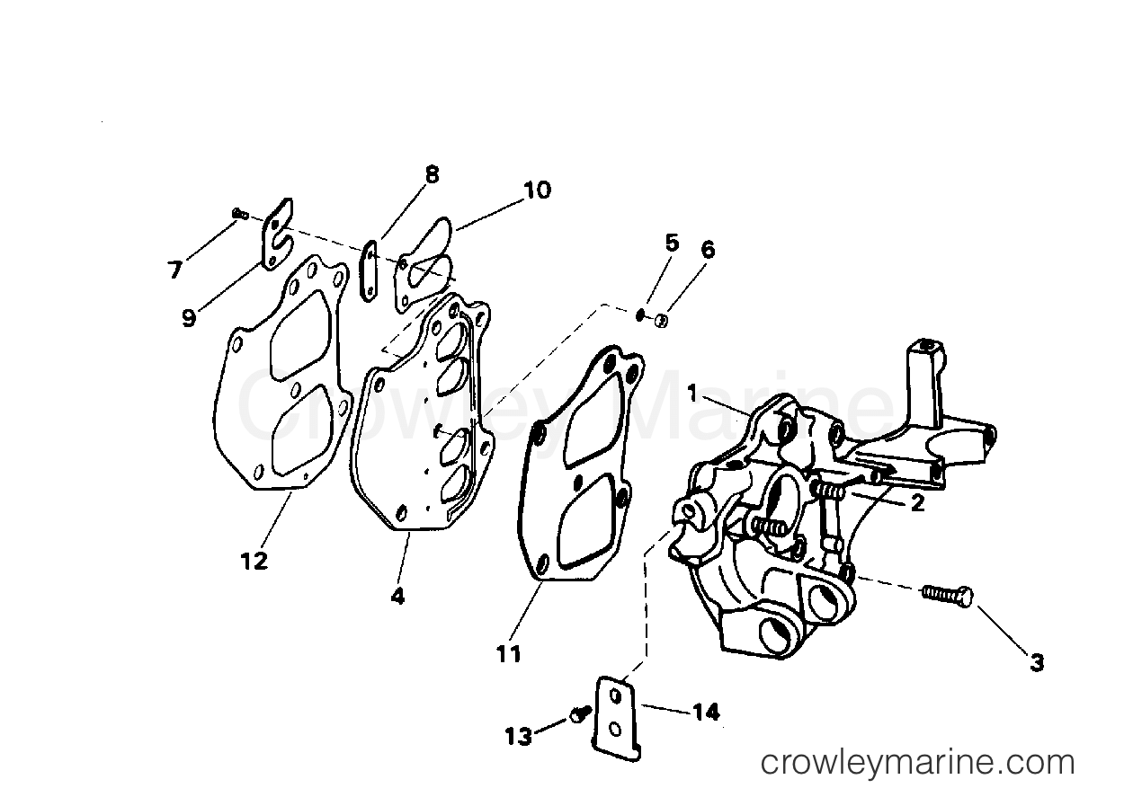 1996 Outboard 9.9 - J10REDD - INTAKE MANIFOLD