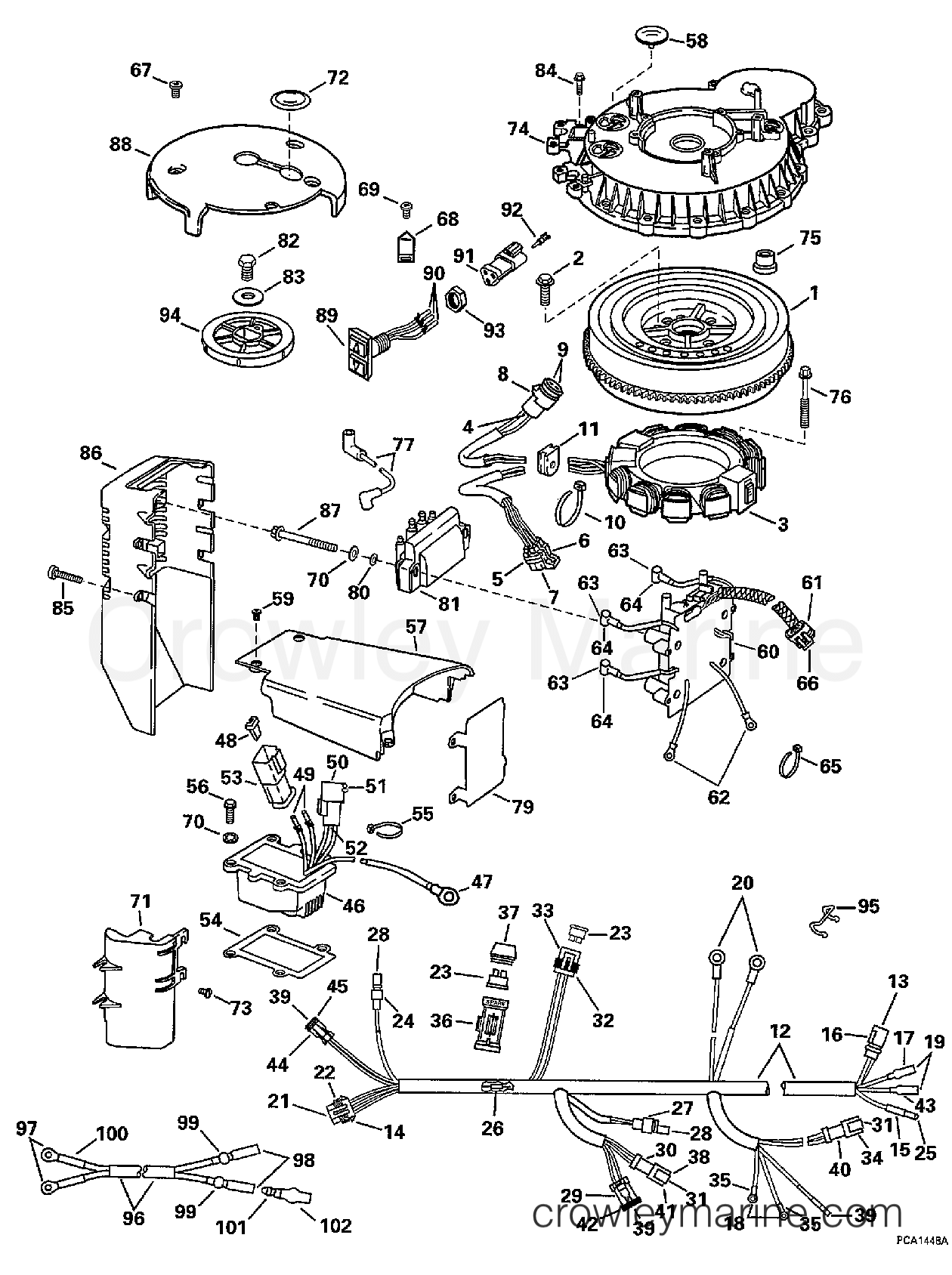 1998 Outboard 100 - J100WQLECS - IGNITION SYSTEM
