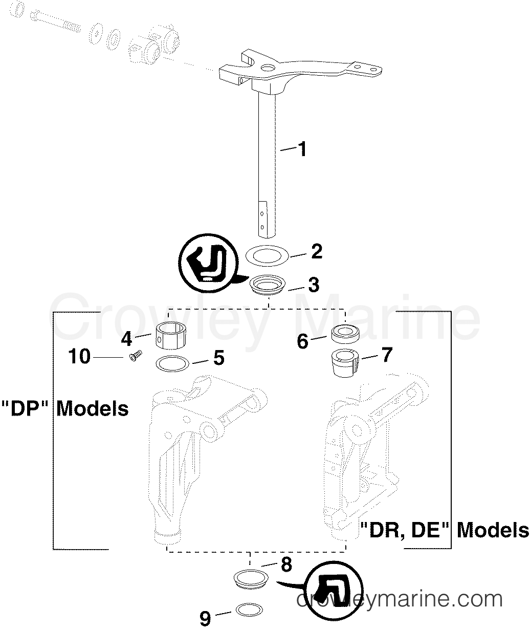 2004 Outboard 40 - E40DRLSRC - STEERING ARM