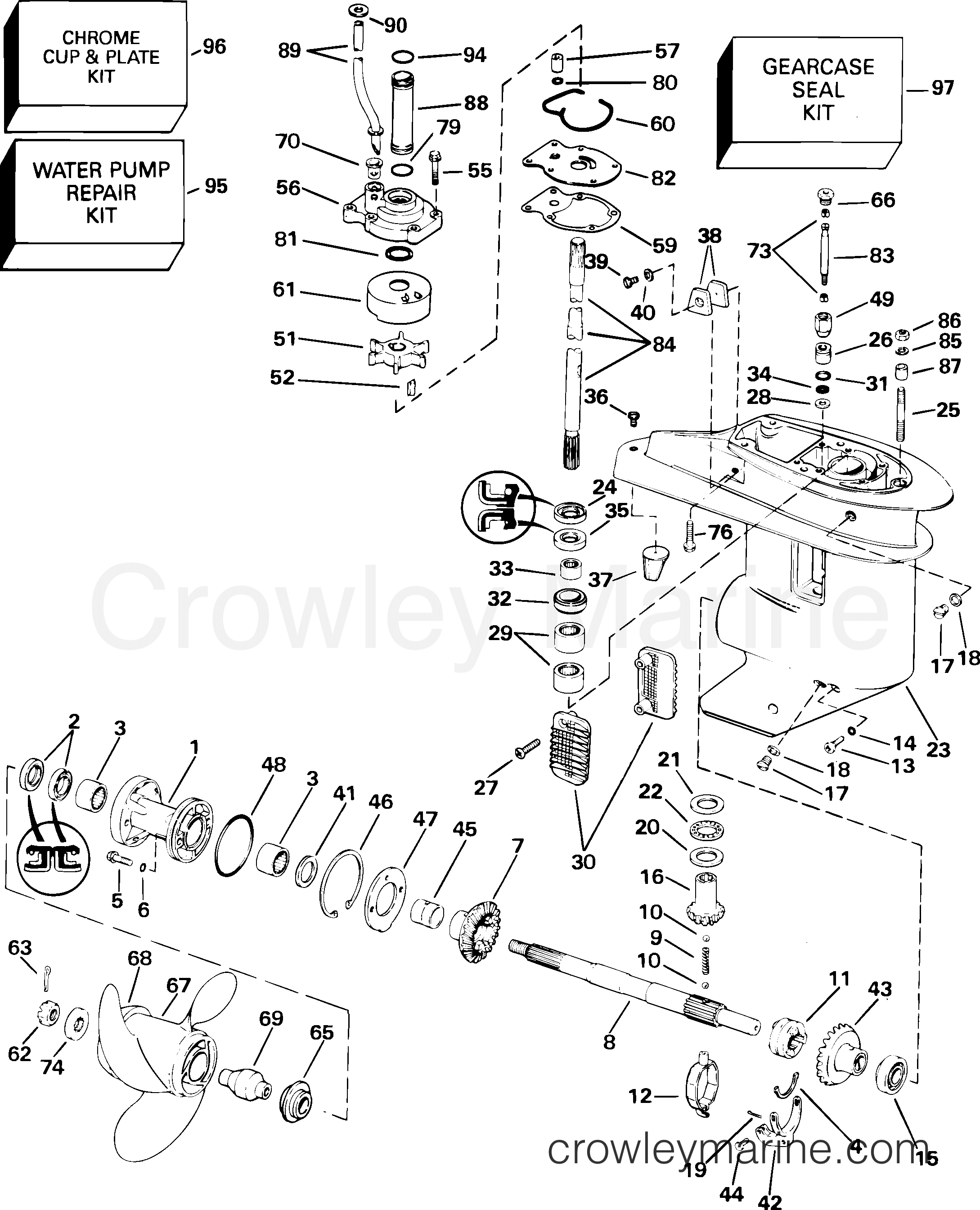 2004 Outboard 30 - J30MLSRC - GEARCASE