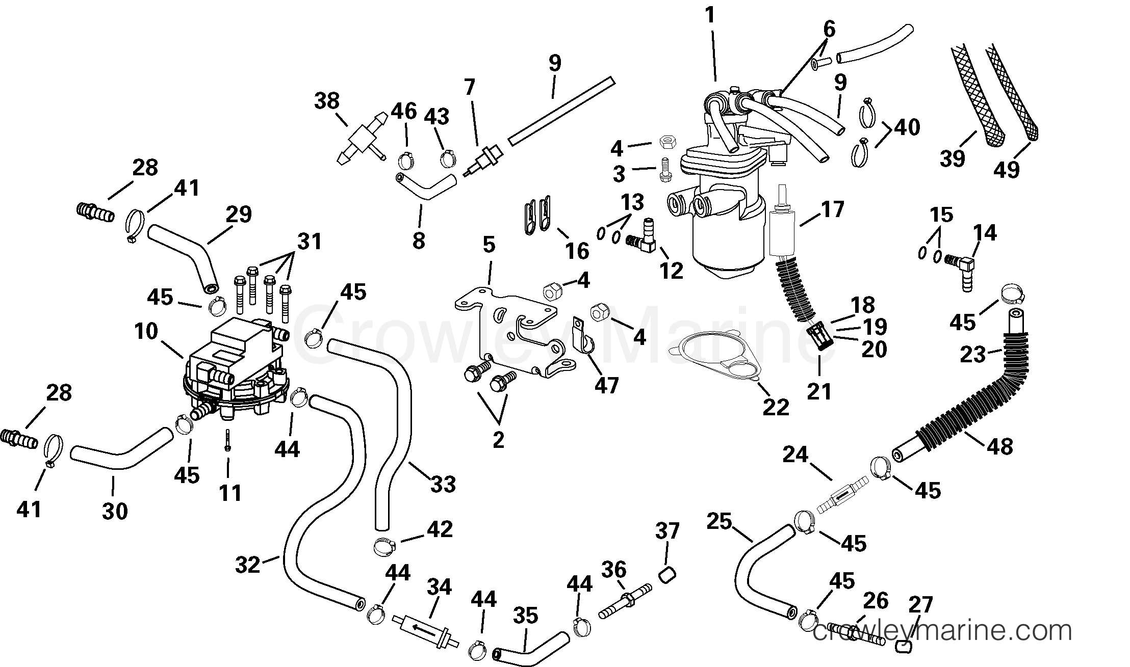 2002 Outboard 90 - E90FPLSNF - OIL COMPONENTS
