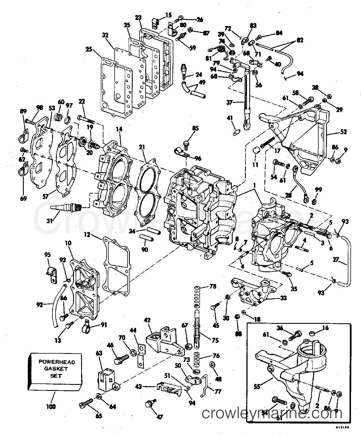 1981 Evinrude Outboards 35 - E35ECIG CYLINDER & CRANKCASE section