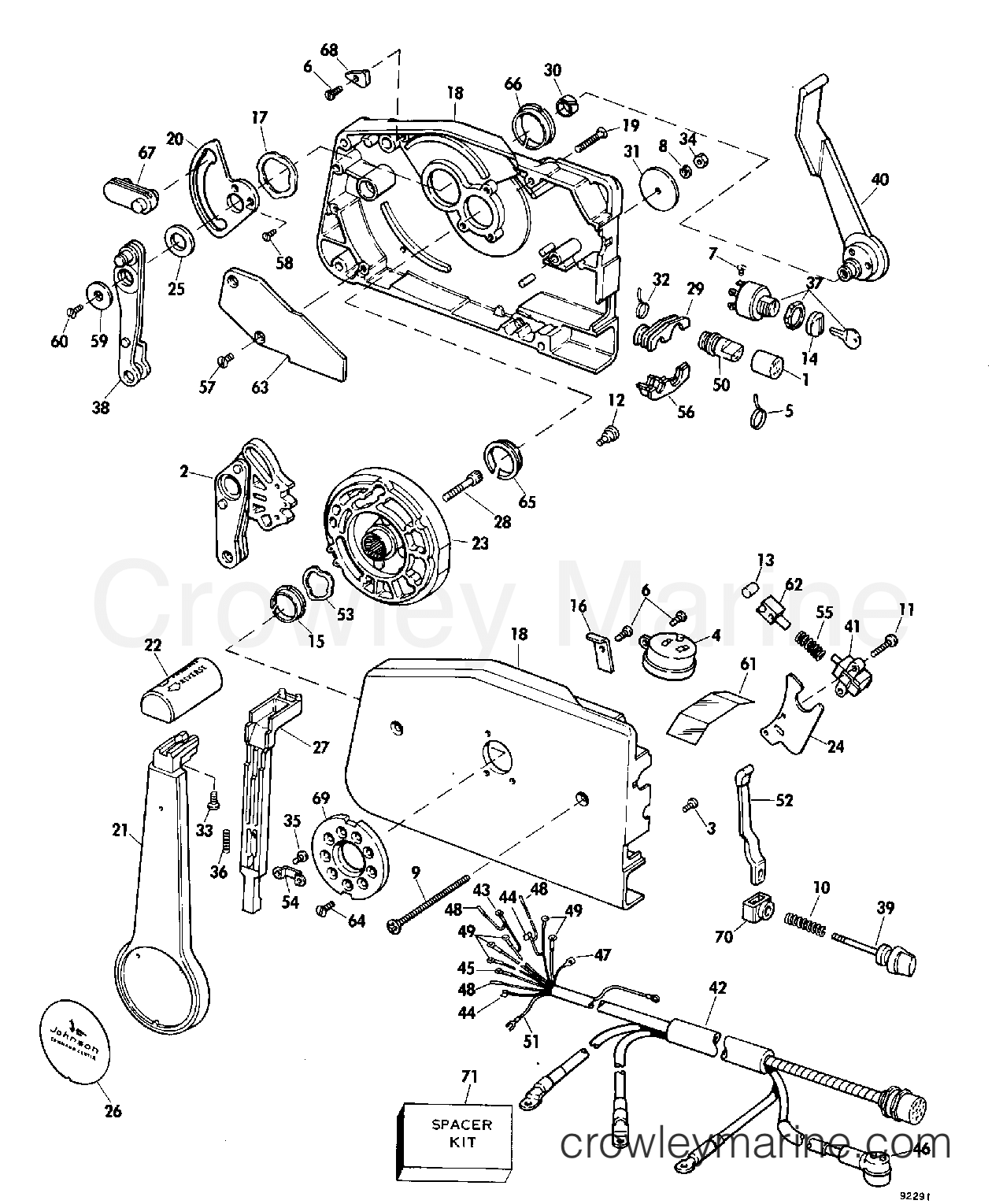 1979 Outboard 9.9 - 50R79C - REMOTE CONTROL