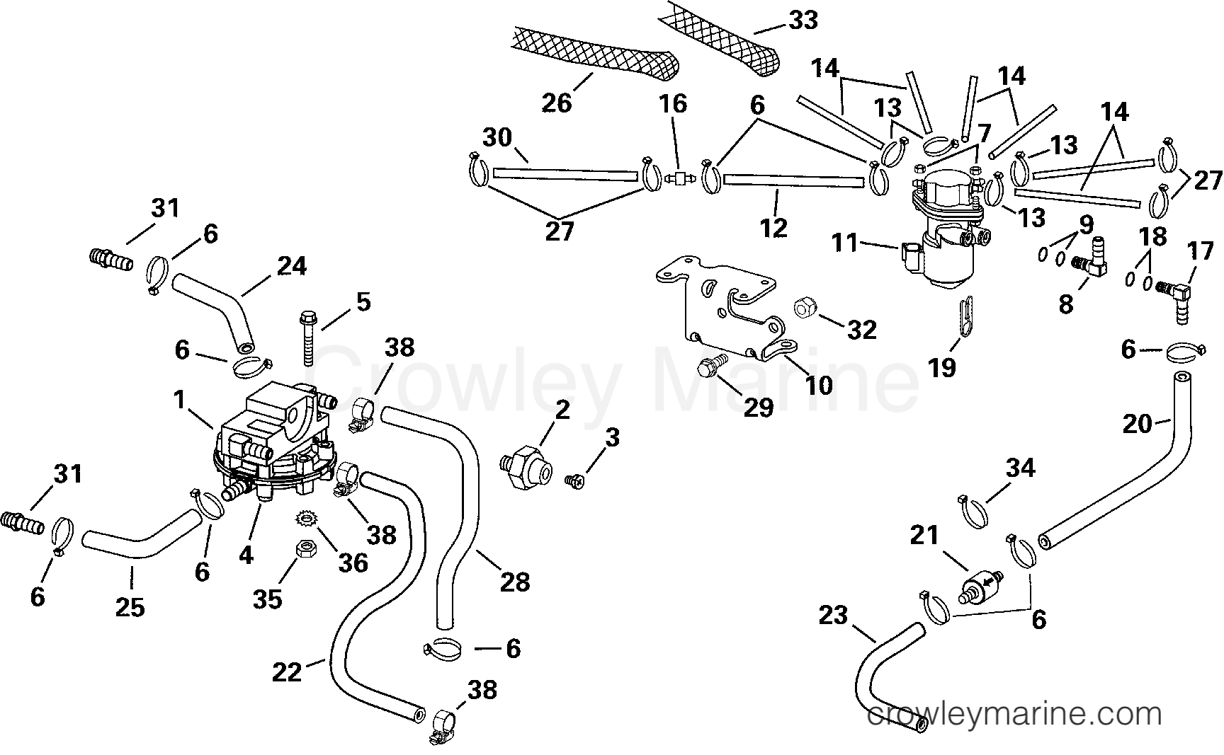 2000 Outboard 150 - E150FPLSSM - OIL COMPONENTS