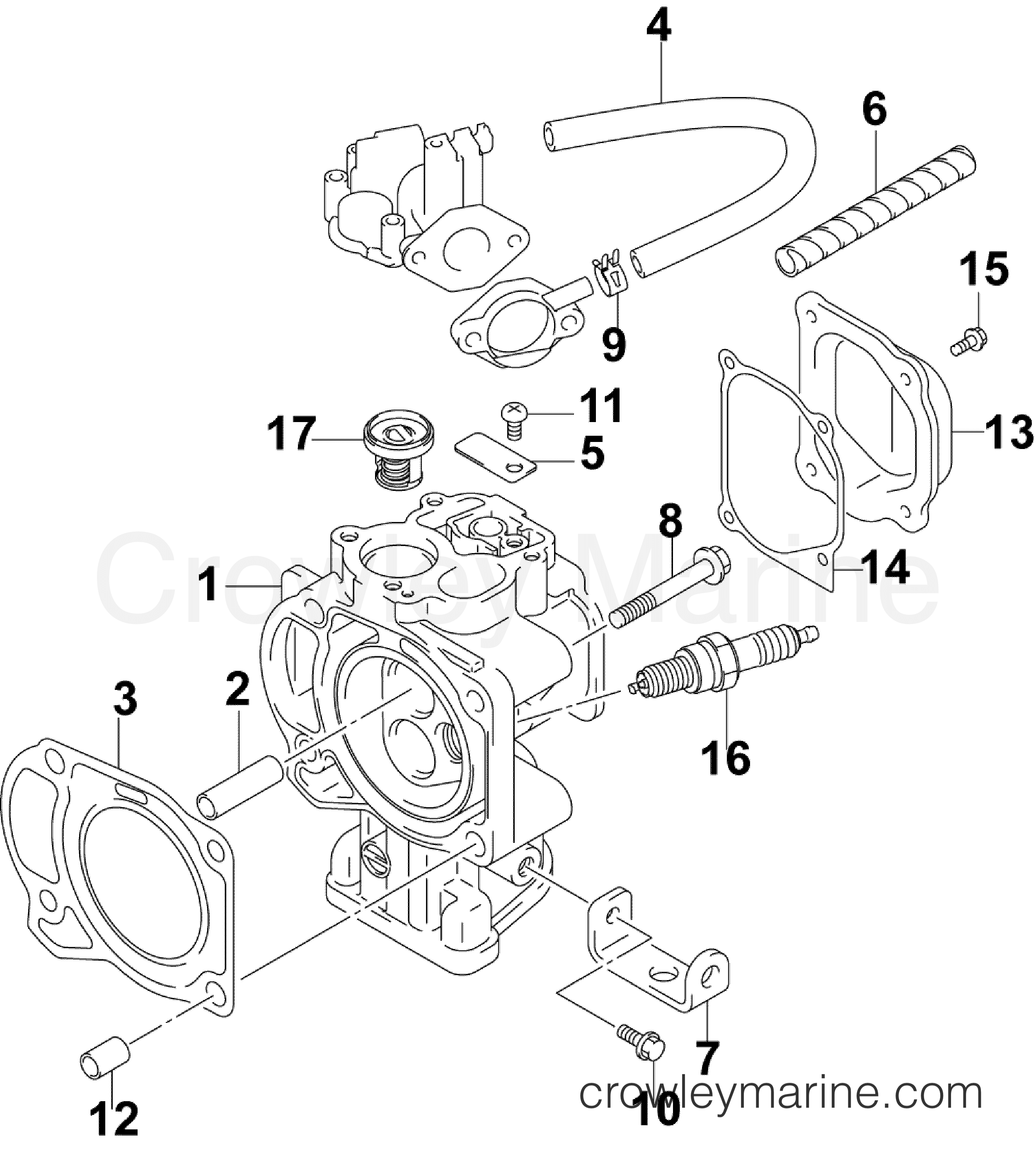 2007 Outboard 5 - J5RL4SUM - CYLINDER HEAD