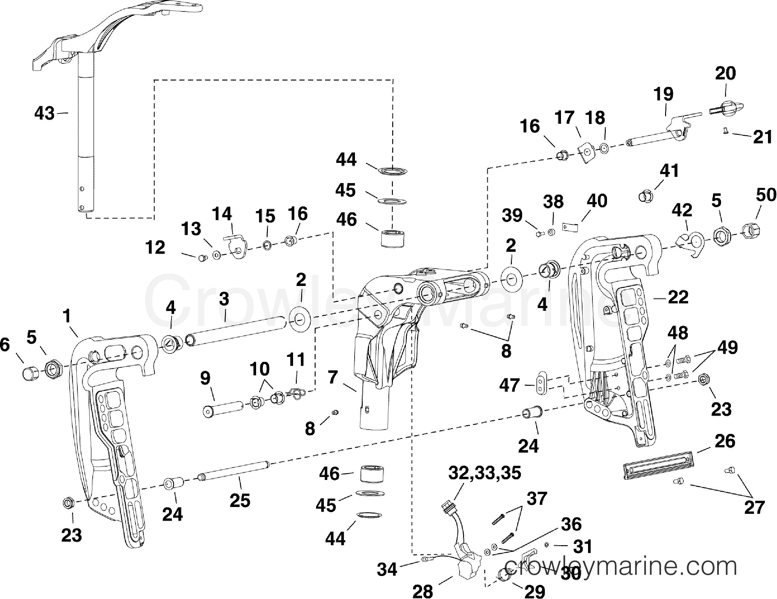 2010 Outboard 30 - E30DPLISC - SWIVEL BRACKET