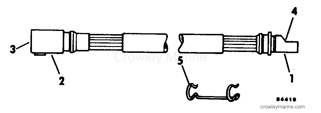 1981 Rigging OMC Stern Drive - All Models - EXTENSION CABLE-TRIM SELECT TRIM MODELS