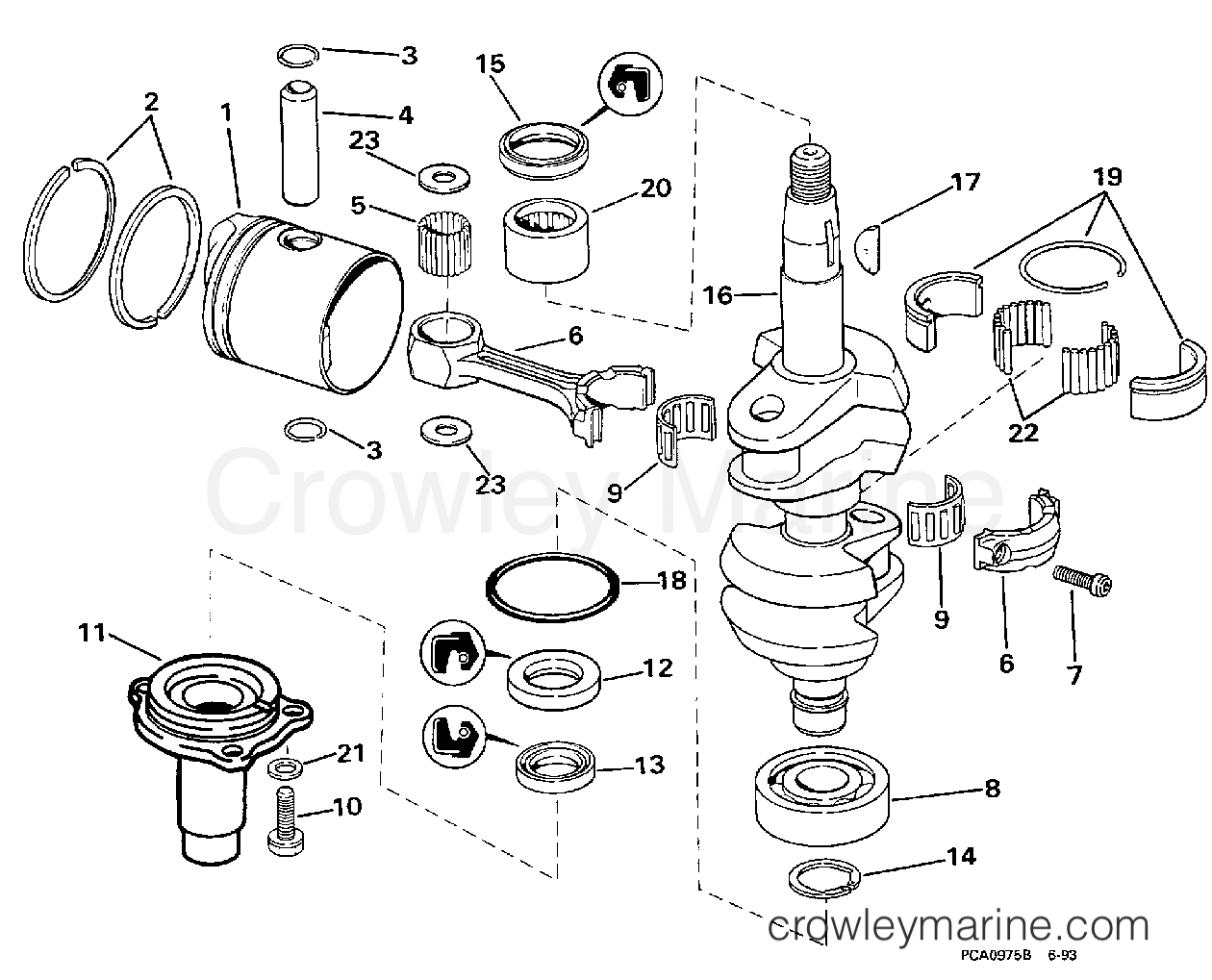 1998 Outboard 10 - SJ10RPLY - CRANKSHAFT & PISTON