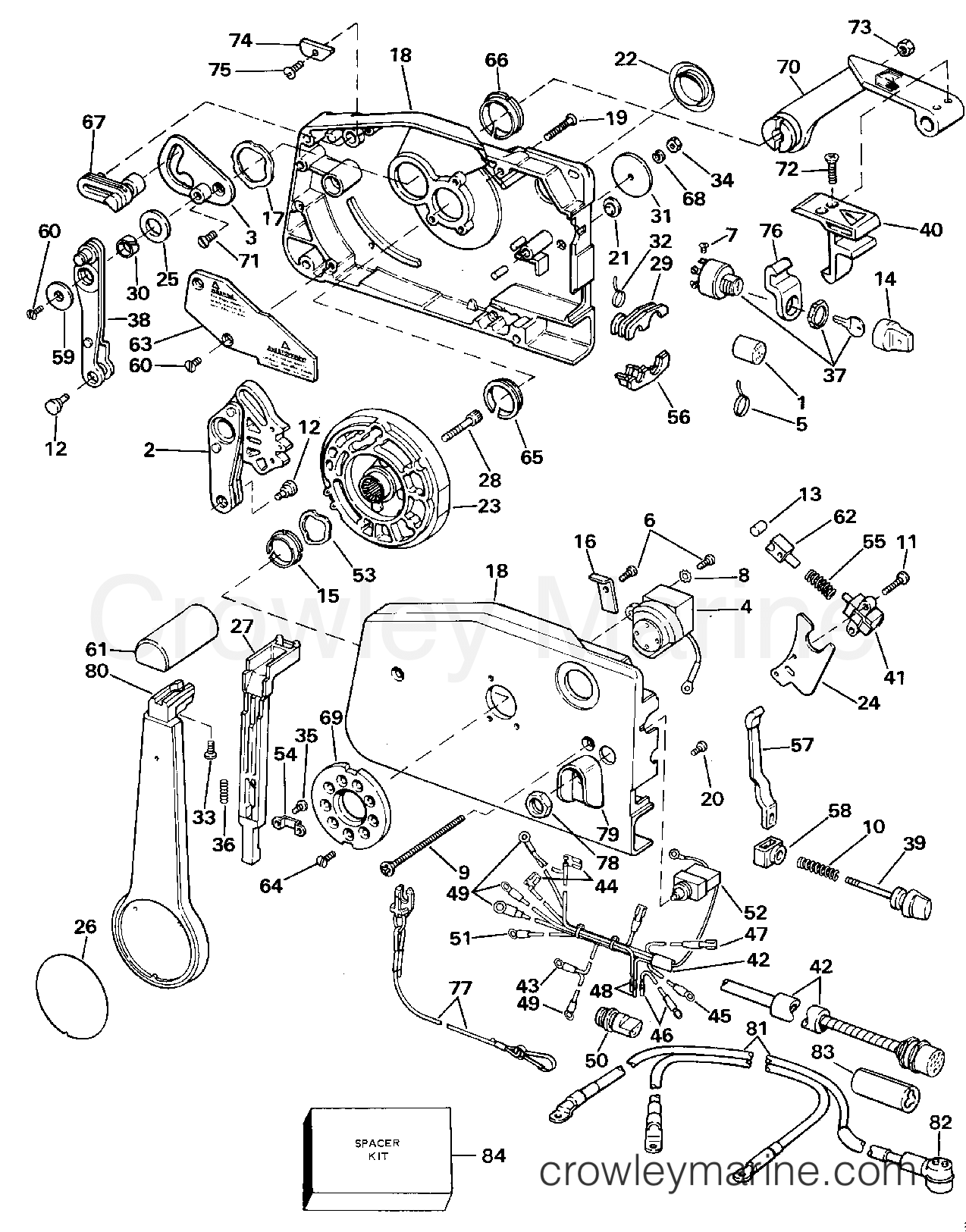 1989 Outboard 25 - TJ25ELCEB - REMOTE CONTROL