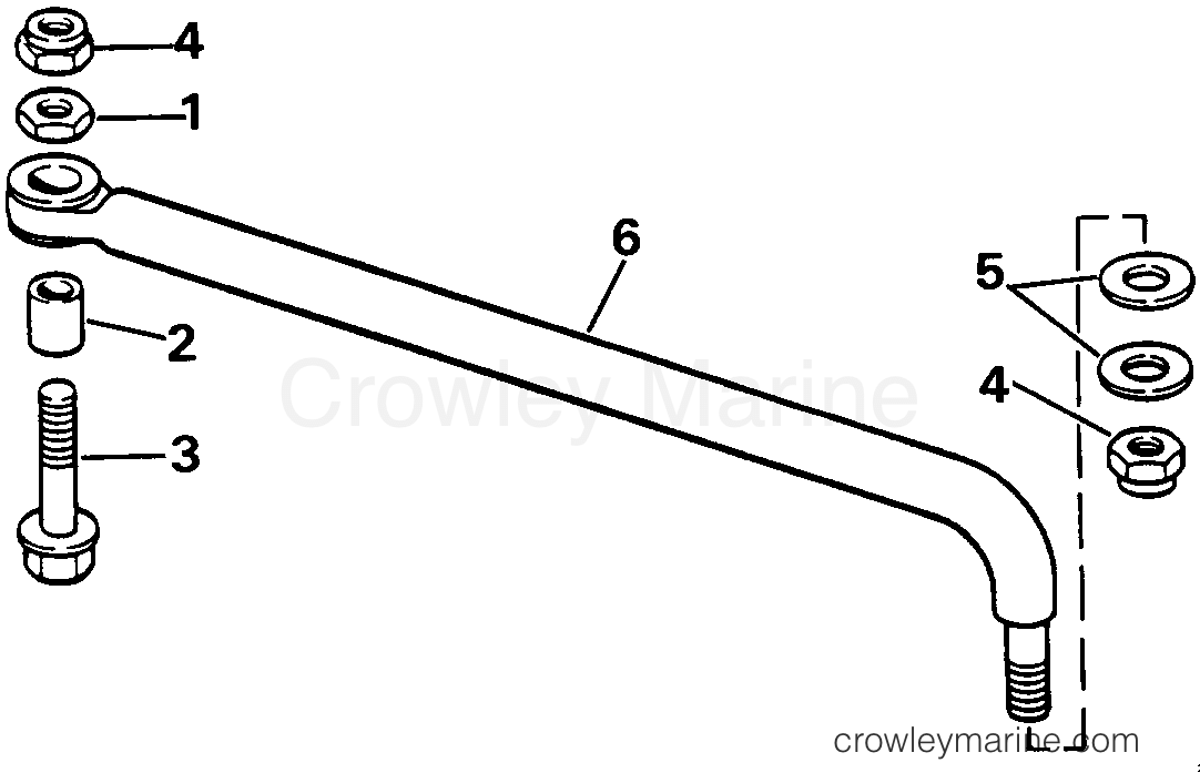 1986 Outboard 75 - J75ECDC - STEERING CONNECTOR KIT