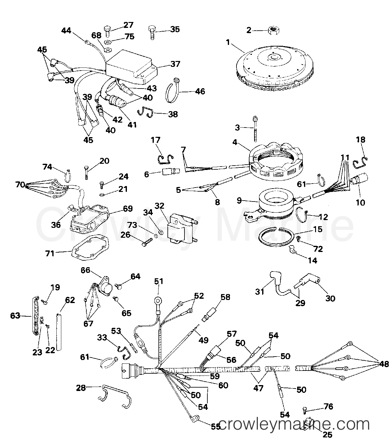 1994 Outboard 90 - J90TXARC - IGNITION SYSTEM