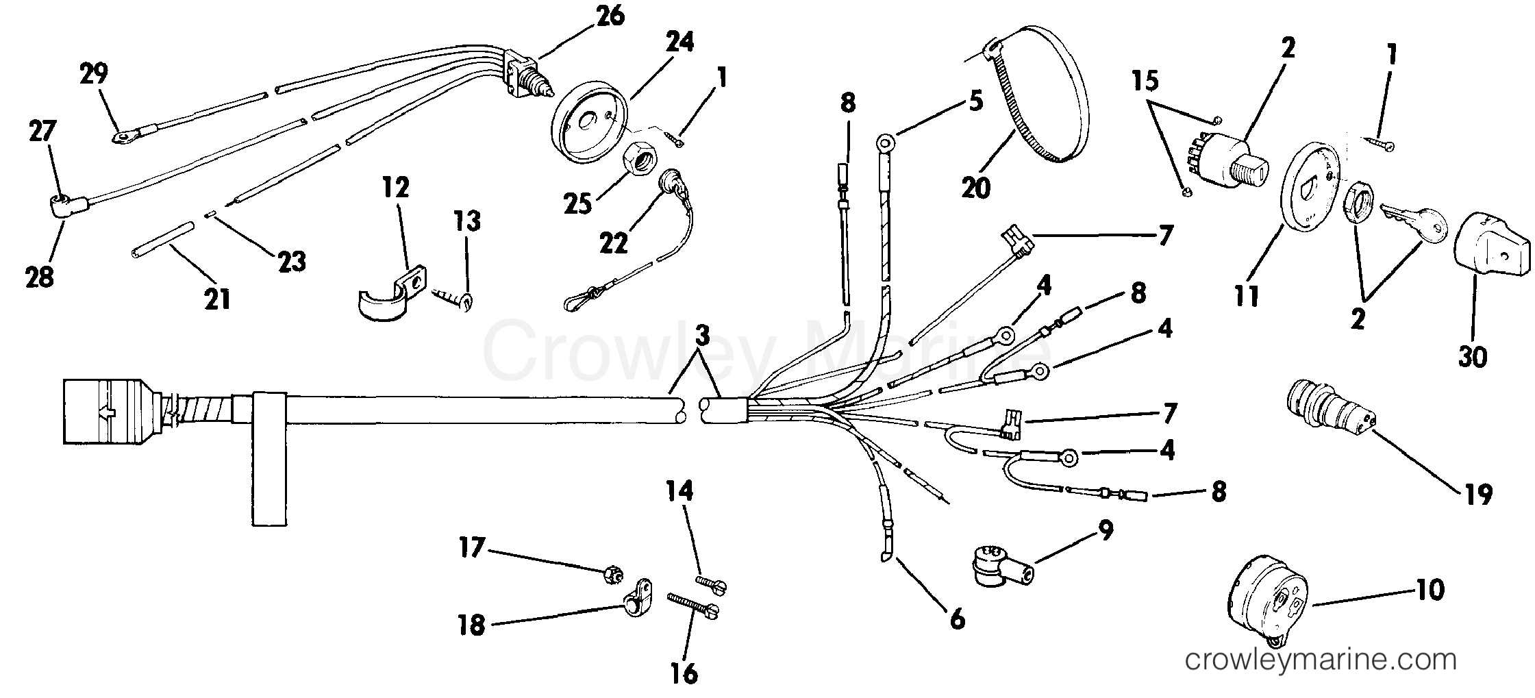 1987 Outboard 48 - J48ESLCUS - WIRING KIT
