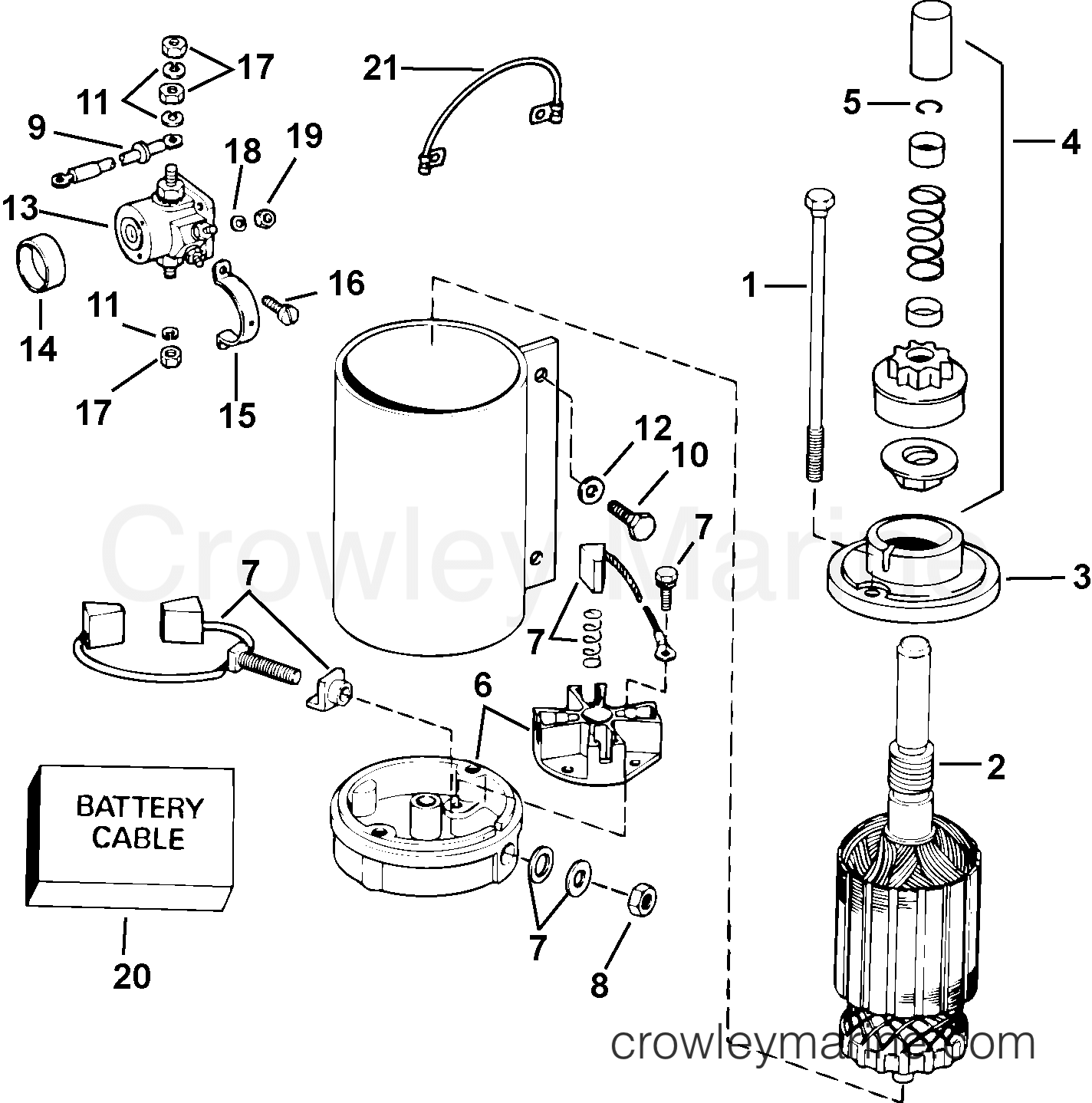 2003 Outboard 40 - J40PLSTD - STARTER MOTOR