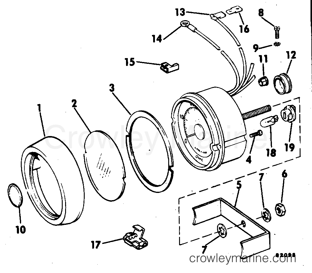 1981 Rigging Accessories - Instruments - TACHOMETER KIT - SUN SHIELD
