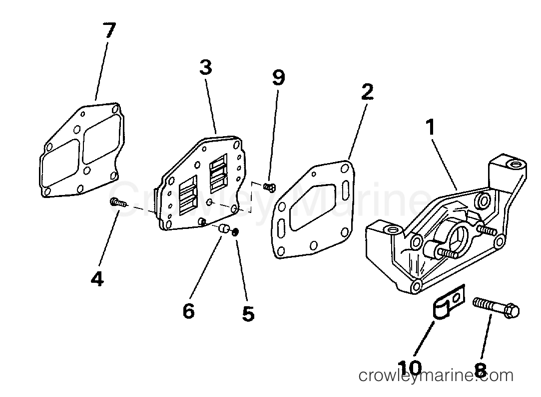 1998 Outboard 8 - J8SRLECA - INTAKE MANIFOLD
