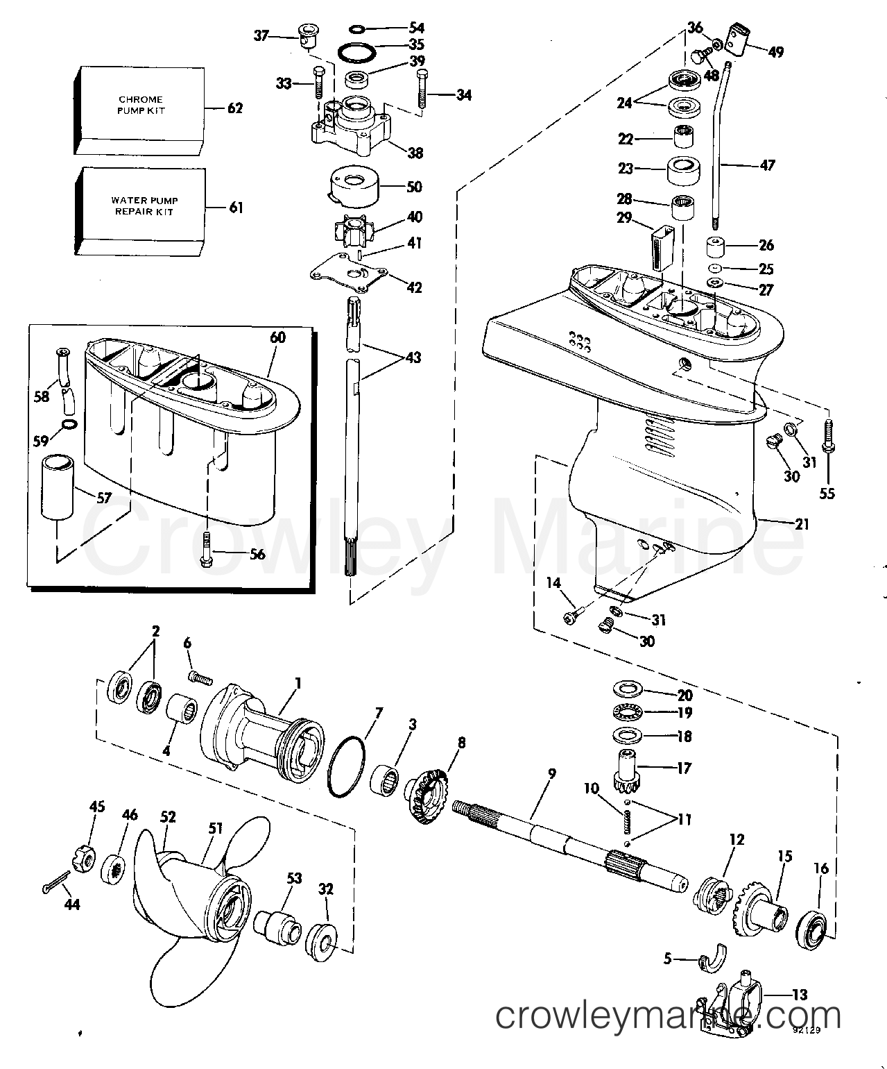 1980 Outboard 15 - E15RLCSD - GEARCASE
