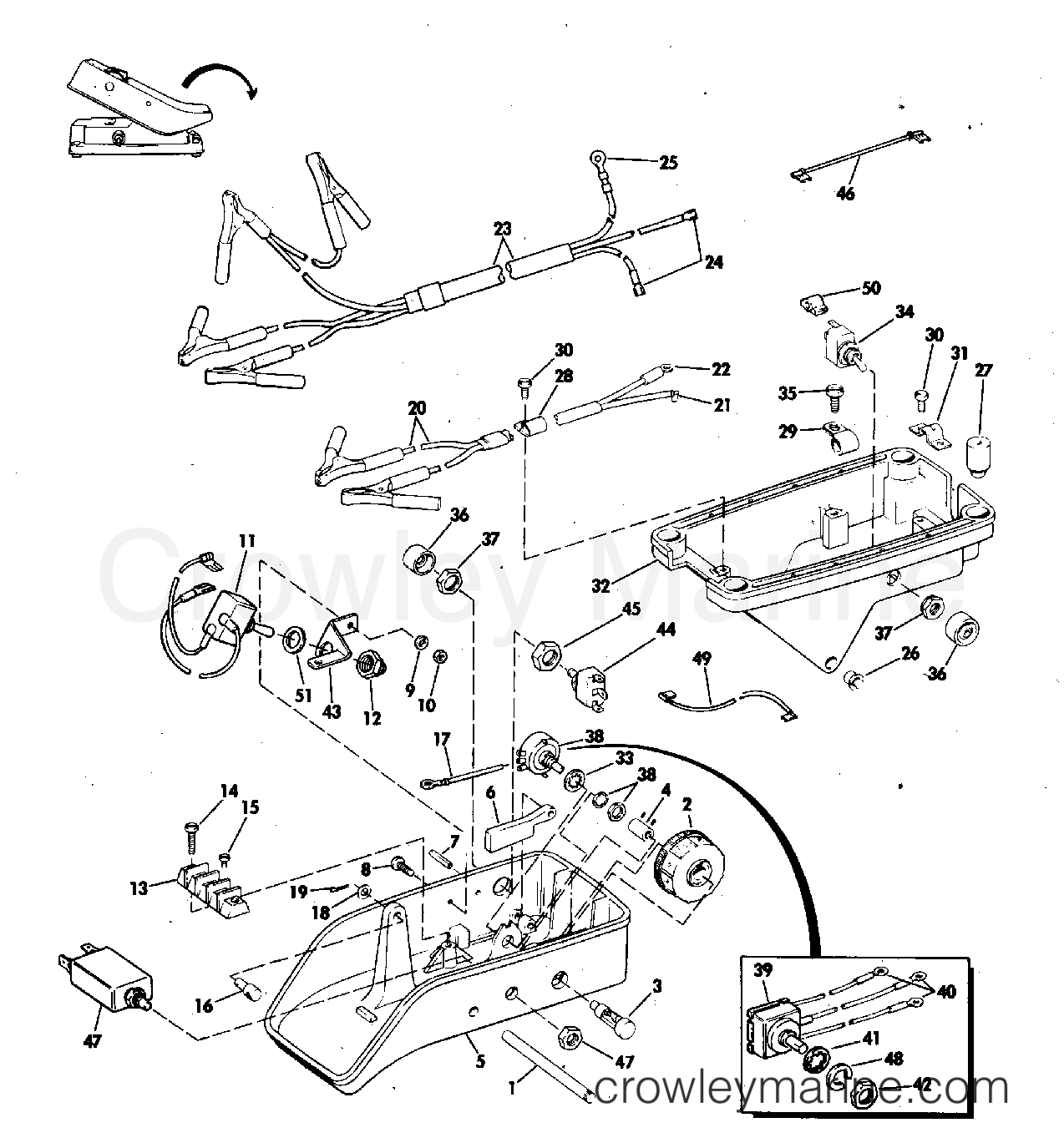 1978 Electric Motors 24 Volt - E45-C - PEDAL GROUP